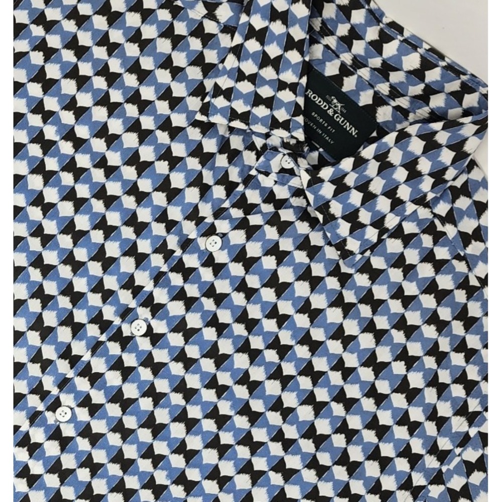 Rodd & Gunn Hamiltons Landing‎ Sports Fit Shirt S/S Button Up Men's Medium EUC